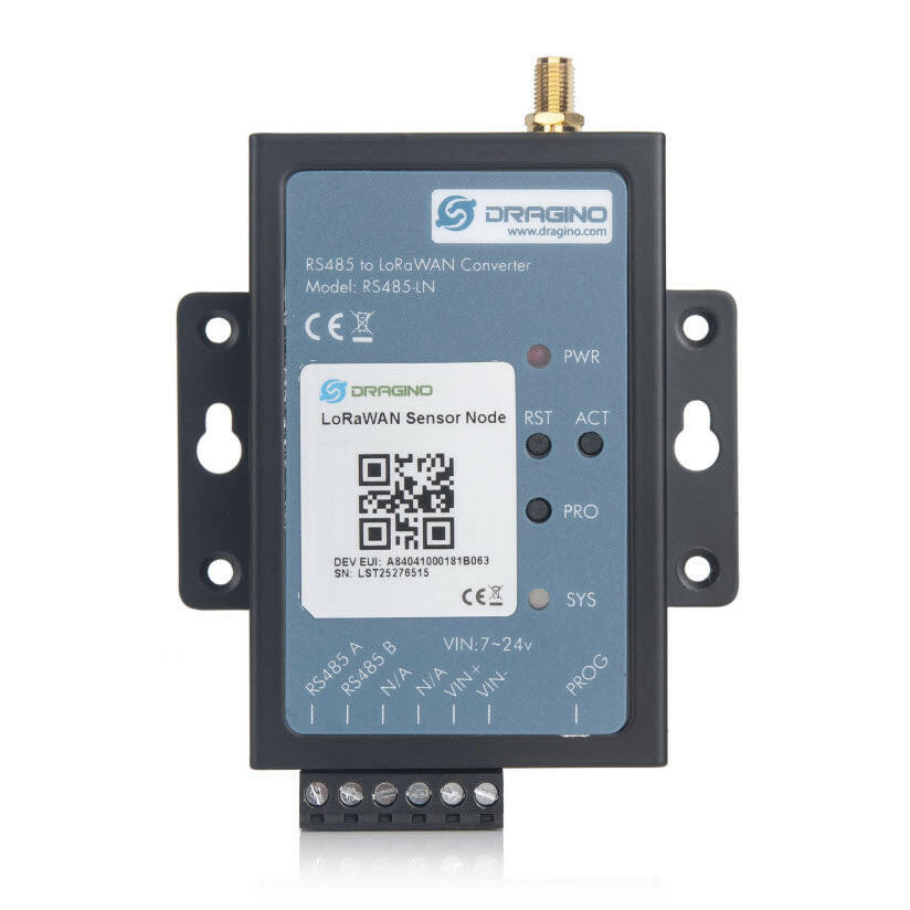 RS485-LN RS485 / Modbus to LoRaWAN Converter